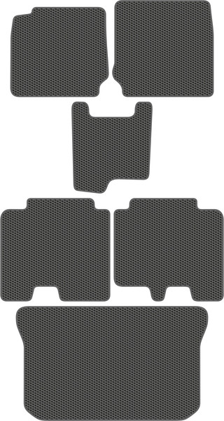 Изображение товара Комплект ковриков для авто Alicosta 2545_1_сер для Isuzu MU-X III SUV +3 ряд 2021-н.в. (EVA соты, серый)