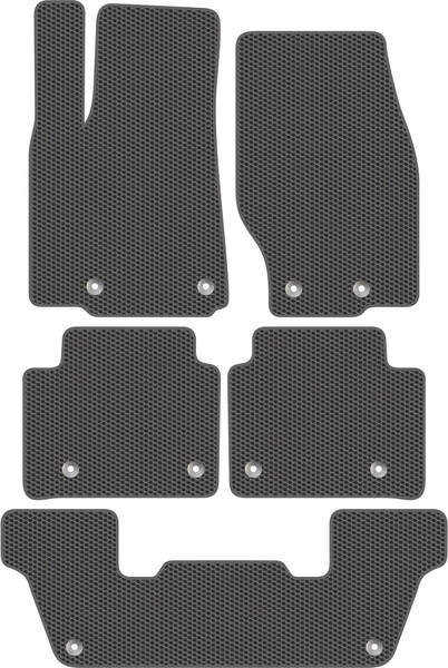 Изображение товара Комплект ковриков для авто Alicosta 2555_1_сер д/Jeep Grand Cherokee V SUV/WL 6мест +3ряд 2021-н.в. (EVA соты, серый)