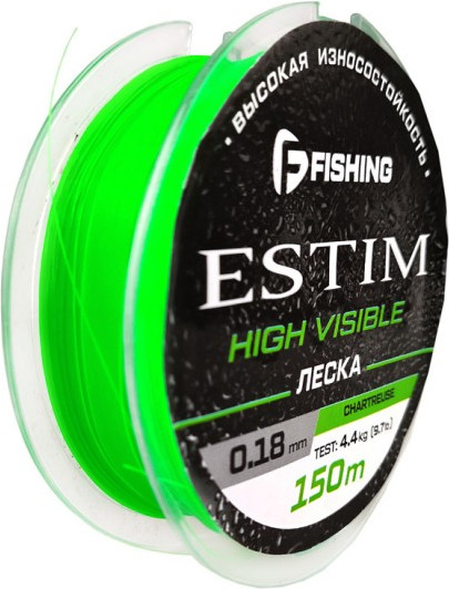 Изображение товара Леска монофильная F-Fishing Estim Neon 150м / FENC-018 (0.18мм)