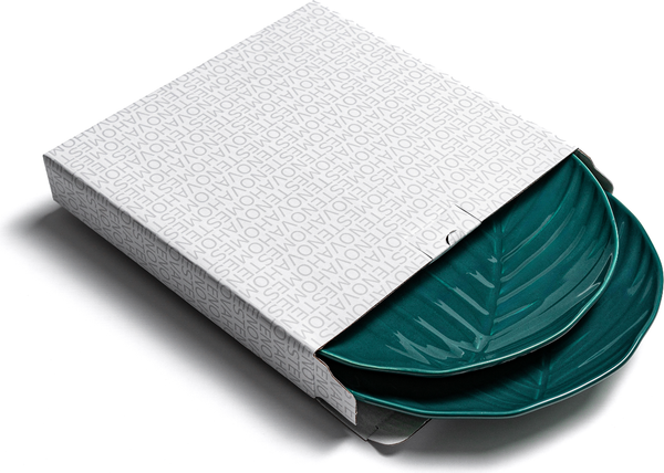 Изображение товара Набор тарелок Stenova Home Bali 61410104 (2шт, зеленый фарфор)