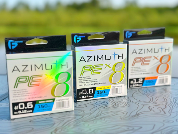 Изображение товара Леска плетеная F-Fishing Azimuth PE X8 150м Fluo Yellow / FAZY8-014 (0.14мм)