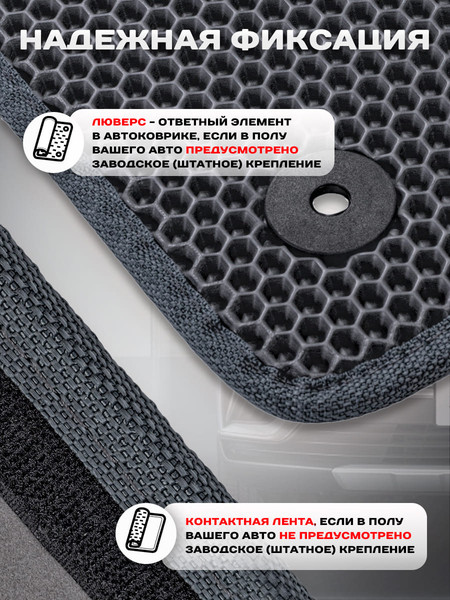 Изображение товара Комплект ковриков для авто Alicosta 3021_1_сер для Great Wall Coolbear хэтчбек 5дв 2009-2012 (EVA соты, серый)