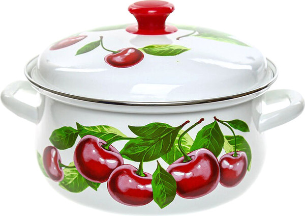 Изображение товара Кастрюля КМЗ Вишневый сад 61904-122/6-У4 (белый)