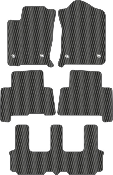 Изображение товара Комплект ковриков для авто Alicosta 3029_1_сер для Haval H9 SUV 7 мест +3 ряд 2015-н.в. (EVA соты, серый)