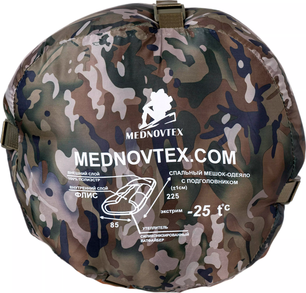 Изображение товара Спальный мешок MedNovtex Камуфляж 25 Флис 210x85см