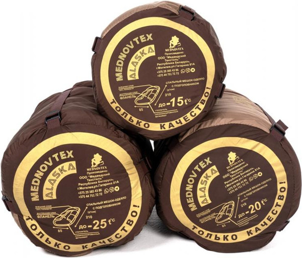 Изображение товара Спальный мешок MedNovtex Alaska 15 Фланель 210x85см