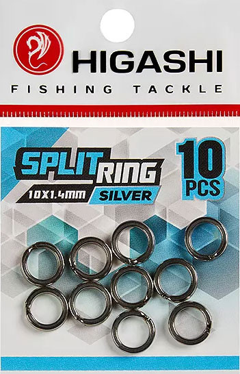 Изображение товара Набор заводных колец Higashi Split ring 10x1.4mm / 01933 (Silver)