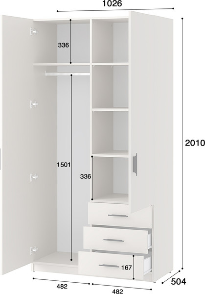Изображение товара Шкаф Involux Престон 226H031 (кашемир)