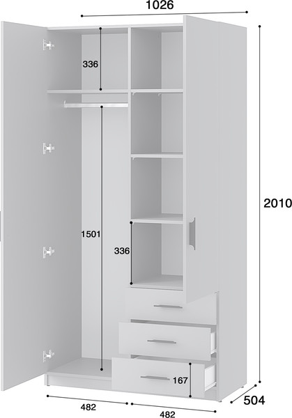 Изображение товара Шкаф Involux Престон 226H041 (серый шифер)