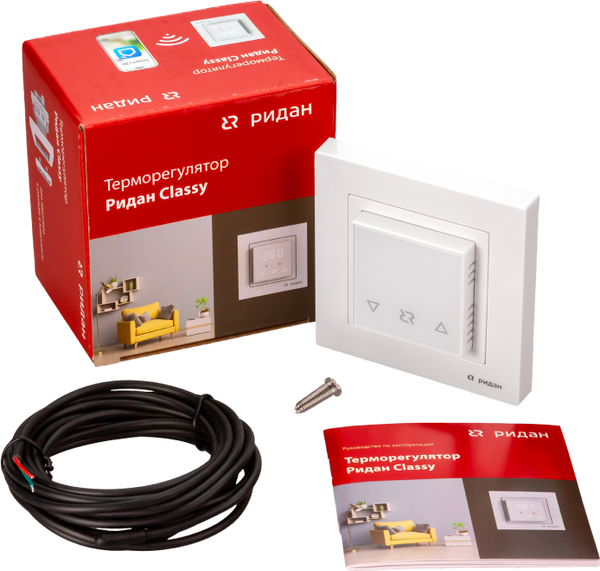Изображение товара Терморегулятор для климатической техники Ридан Classy (белый)