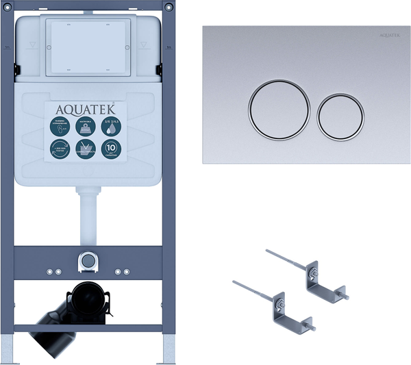Изображение товара Инсталляция для унитаза Aquatek Pneumo S50 INSP01.KKI02.PNS13 (с кнопкой и креплением)