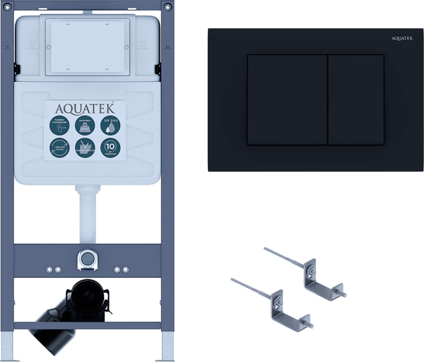 Изображение товара Инсталляция для унитаза Aquatek Pneumo S50 INSP01.KKI02.PNS05 (с кнопкой и креплением)