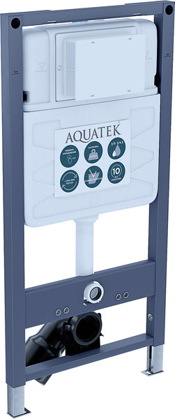 Изображение товара Инсталляция для унитаза Aquatek Pneumo S50 INSP01.KKI02.PNS03 (с кнопкой и креплением)