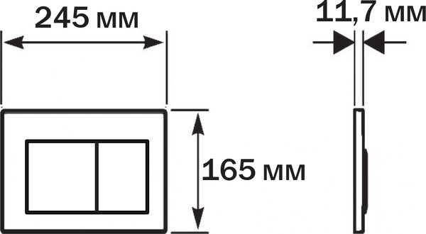 Изображение товара Инсталляция для унитаза Aquatek Pneumo S50 INSP01.KKI02.PNS03 (с кнопкой и креплением)