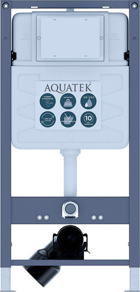 Изображение товара Инсталляция для унитаза Aquatek Pneumo S50 INSP01.KKI02.PNS11 (с кнопкой и креплением)
