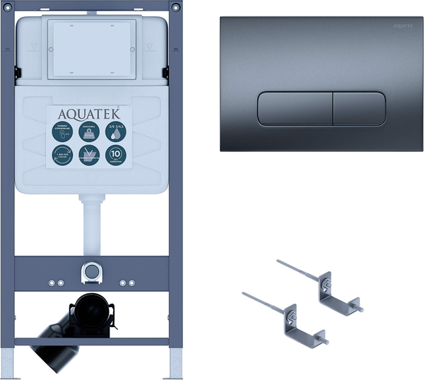 Изображение товара Инсталляция для унитаза Aquatek Pneumo S50 INSP01.KKI02.PNS09 (с кнопкой и креплением)