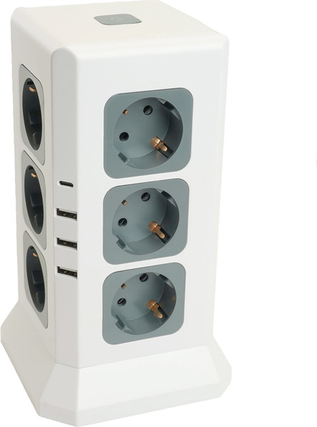 Изображение товара Удлинитель Stekker Comfort HM10-61-01 / 49991 (1.5м, белый/серый)