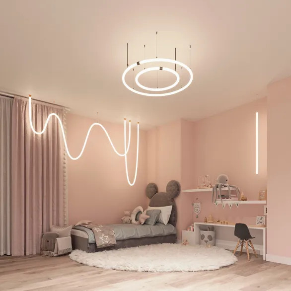 Изображение товара Набор креплений для гибкого неона Arlight MOONLIGHT-VT-CEILING-DL-D18 Black / 048590