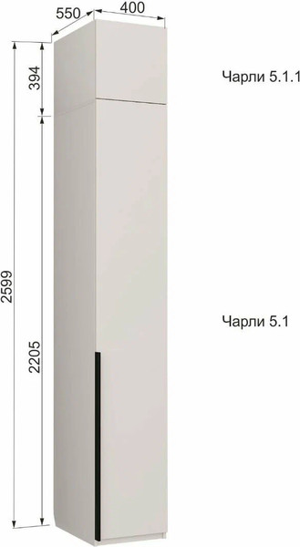 Изображение товара Антресоль Аквилон Чарли № 5.1.1 (кашемир)