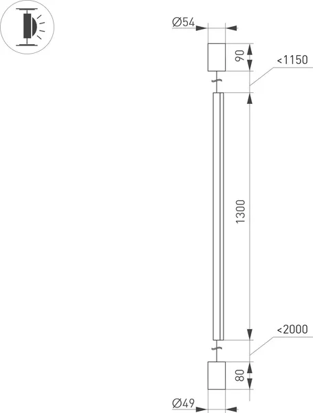 Изображение товара Декоративное освещение Arlight SP-TABOO-FLOOR-S1300-14W Day4000 BK 90deg / 035322