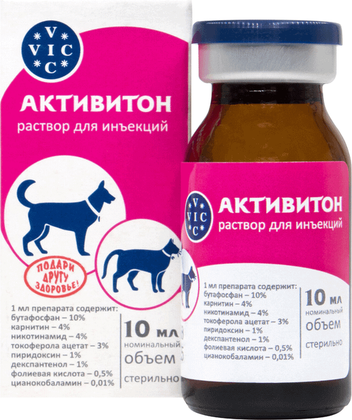 Изображение товара Раствор для стимуляции обмена веществ животных Doctor VIC Активитон (10мл)