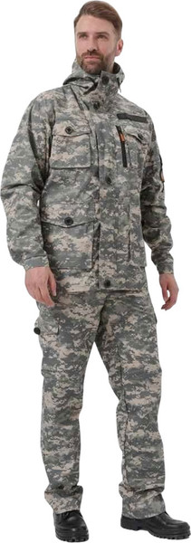 Изображение товара Костюм для охоты и рыбалки УРСУС Сумрак кмф Цифра светло-серый Рип-Стоп / КОС407 (р.60-62, 170-176)