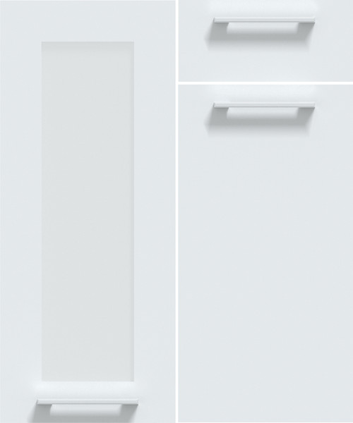 Изображение товара Кухонный гарнитур Интерлиния Мила Gloss 3.5-ПМ3 (пепел/грей/травертин серый)