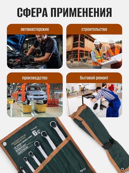 Изображение товара Набор ключей RockForce RF-50610P (65657)