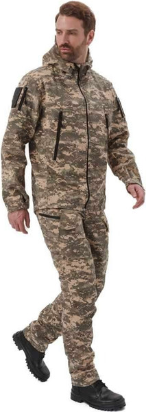 Изображение товара Костюм для охоты и рыбалки УРСУС Штурм кмф Цифра Светло-Серая Твил рип-стоп / КОС1055 (р.48-50, 182-188)