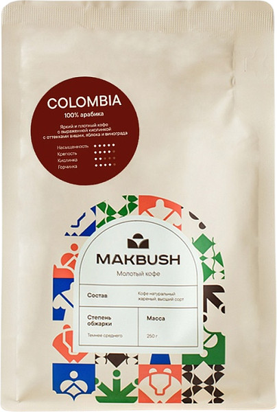 Изображение товара Кофе молотый MakBush Colombia (250г)