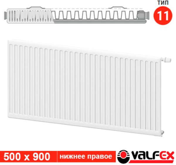 Изображение товара Радиатор стальной Valfex Steel VC R 11 500х900 / VF.VC.R.11.500.0900 (с нижним подключением)