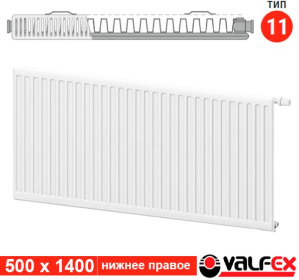 Изображение товара Радиатор стальной Valfex Steel VC R 11 500х1400 / VF.VC.R.11.500.1400 (с нижним подключением)