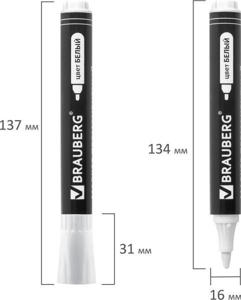 Изображение товара Маркер перманентный Brauberg 151506 (белый)