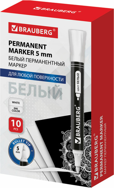 Изображение товара Маркер перманентный Brauberg 151506 (белый)