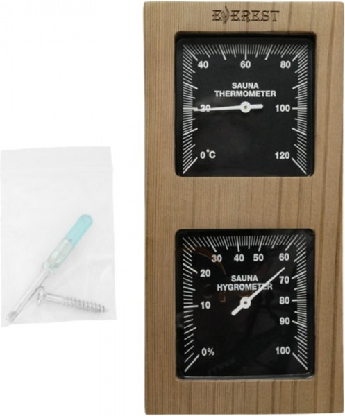 Изображение товара Термогигрометр для бани Everest Вертикаль TG-01 (кедр, черный)