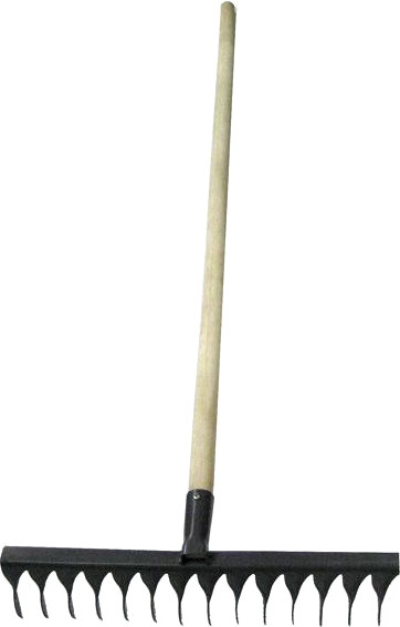 Изображение товара Грабли ЧистоОпт Витые металлические 14 зубьев (с черенком)