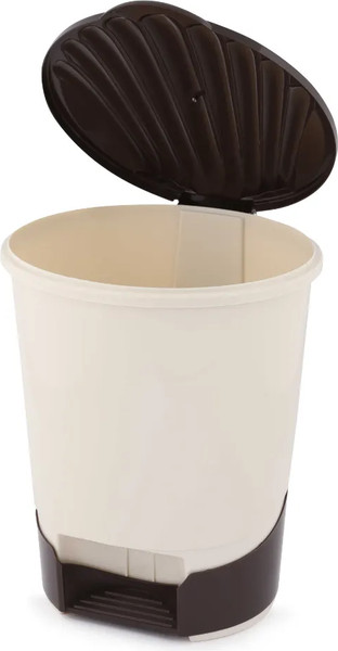 Изображение товара Мусорное ведро No Brand с педалью (10л, слоновая кость)