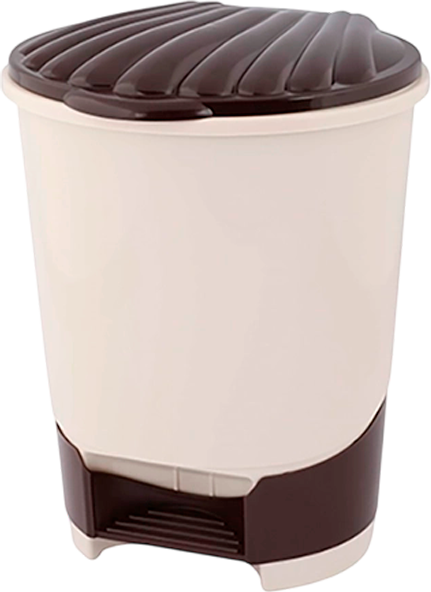 Изображение товара Мусорное ведро No Brand с педалью (10л, слоновая кость)