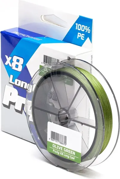 Изображение товара Леска плетеная Петроканат ProJig X8 Long Cast 0.20мм 16.0кг (150м, хаки)