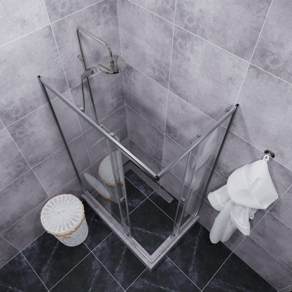 Изображение товара Душевой уголок Maroni Stile Chromo-GLS 100x80 / Щ0000063968