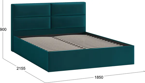 Изображение товара Каркас кровати ТриЯ Глосс универсальный тип 1 180x200 (велюр Confetti Izumrud)