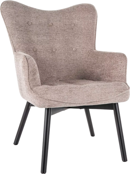 Изображение товара Кресло мягкое Signal Carmen (Raven 30 темно-бежевый/черный матовый)