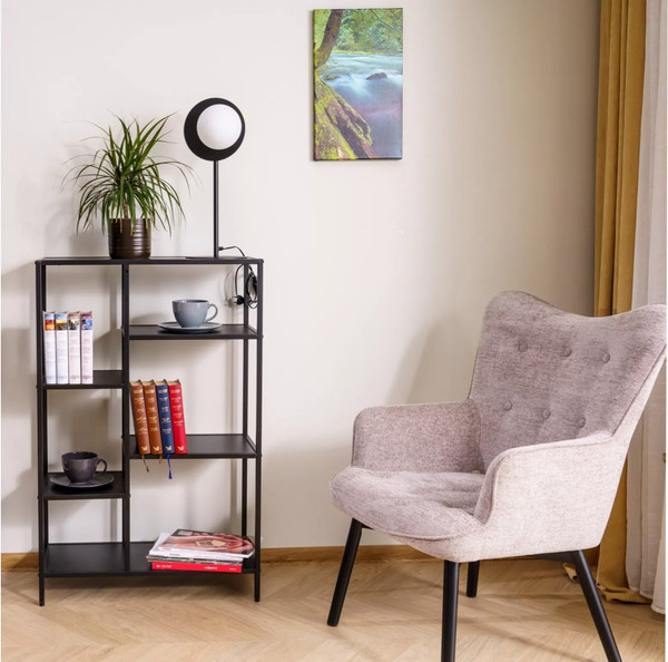 Изображение товара Кресло мягкое Signal Carmen (Raven 30 темно-бежевый/черный матовый)