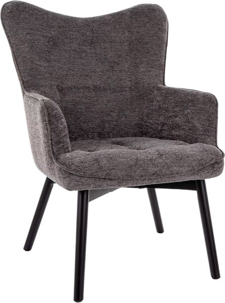 Изображение товара Кресло мягкое Signal Carmen (Raven 15 серый/черный матовый)