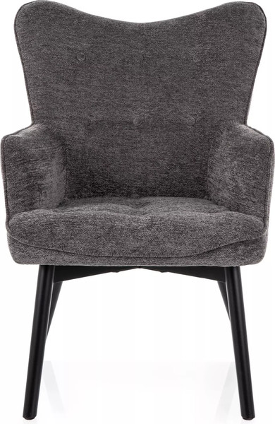 Изображение товара Кресло мягкое Signal Carmen (Raven 15 серый/черный матовый)