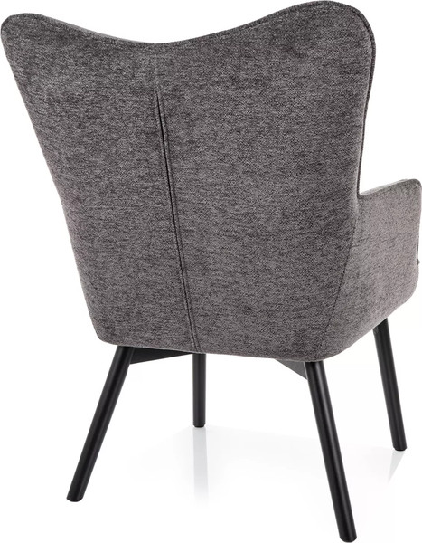 Изображение товара Кресло мягкое Signal Carmen (Raven 15 серый/черный матовый)