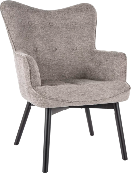 Изображение товара Кресло мягкое Signal Carmen (Raven 07 светло-серый/черный матовый)