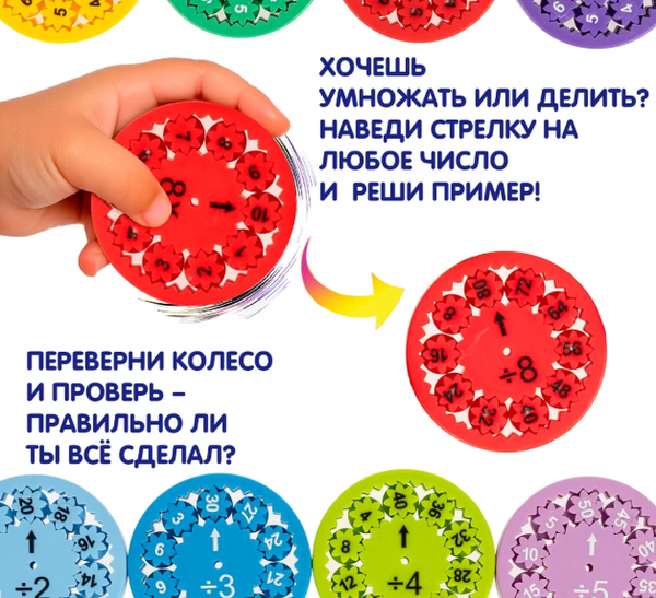 Изображение товара Развивающая игра Bondibon Математические колесики / ВВ6532