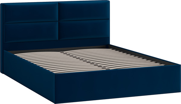 Изображение товара Полуторная кровать ТриЯ Глосс универсальная тип 1 140x200 (велюр Confetti Blue)
