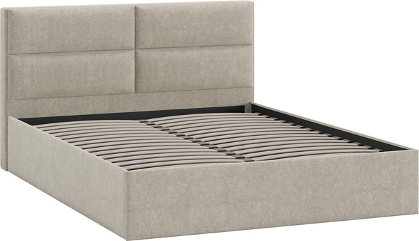 Изображение товара Полуторная кровать ТриЯ Глосс универсальная тип 1 140x200 (микровелюр Jercy Cream)